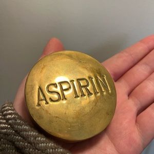 Brass aspirin / small trinket box